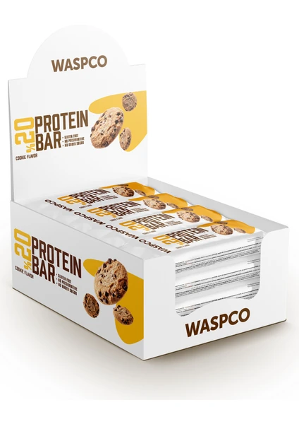 Waspco Protein Bar Kurabiye Aromalı 40g x 16 Adet