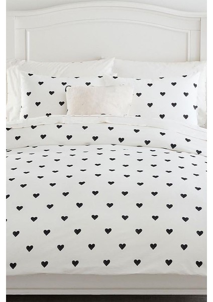 Pcf Heart Tek Kişilik Çarşafı Lastikli Kalpli Nevresim Takımı fiyatları