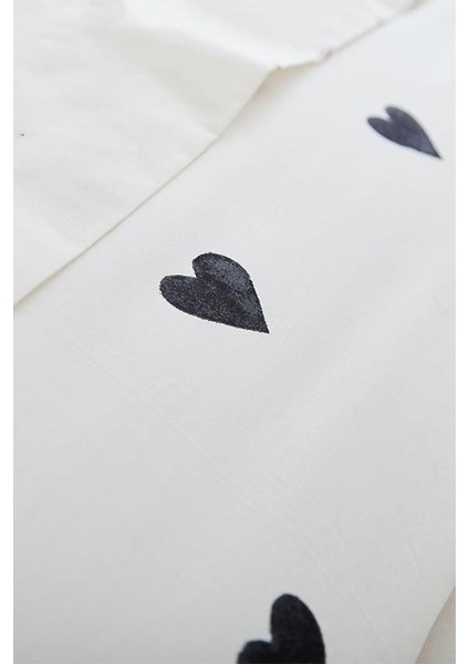 Pcf Heart Tek Kişilik Çarşafı Lastikli Kalpli Nevresim Takımı modelleri