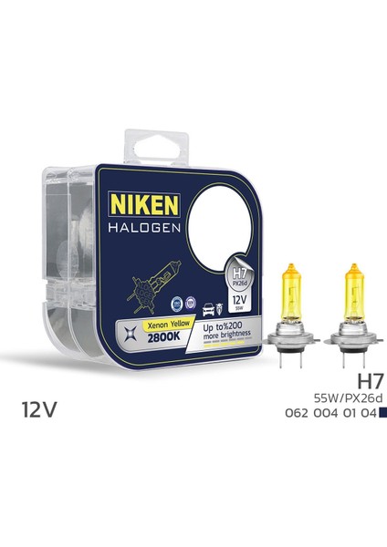 12V H7 55W Sarı Işık Ampul PX26D 2800K