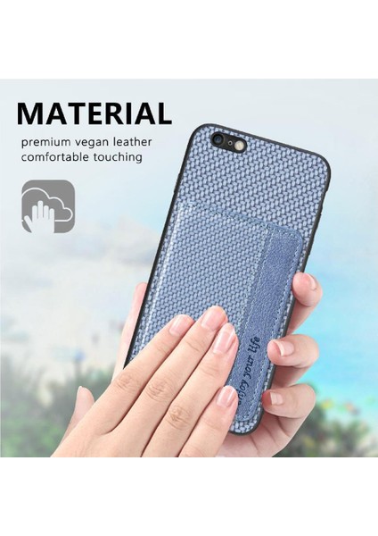 IPhone 6 Için Kılıf Artı Standı Fonksiyonu Komple Kamera Güvenlik Manyetik Kart (Yurt Dışından)