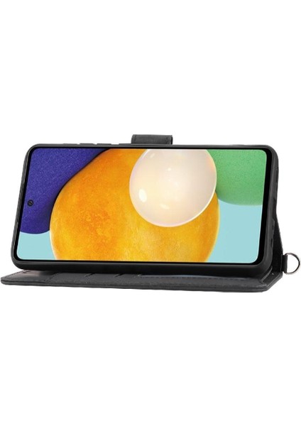 Samsung Galaxy A33 Kabartmalı Darbeye Bileklik Çoklu Için Flip Case (Yurt Dışından)
