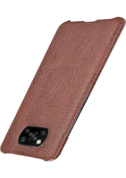 Şık Klasik Durumda Xiaomi Poco X3 Nfc Klasik Timsah Moda Anti (Yurt Dışından)