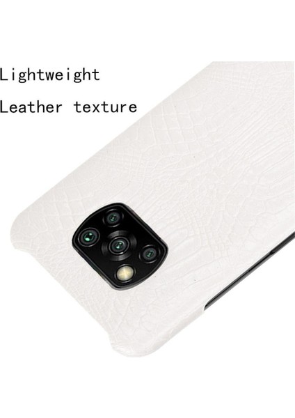 Şık Klasik Durumda Xiaomi Poco X3 Nfc Klasik Timsah Moda Anti (Yurt Dışından)