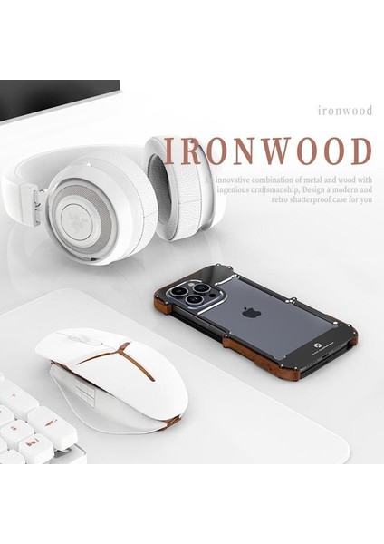 IPhone 15 Için Kılıf, Damla Koruma Alüminyum Metal Ahşap Tampon Çerçeve Kapak (Yurt Dışından) fırsatları