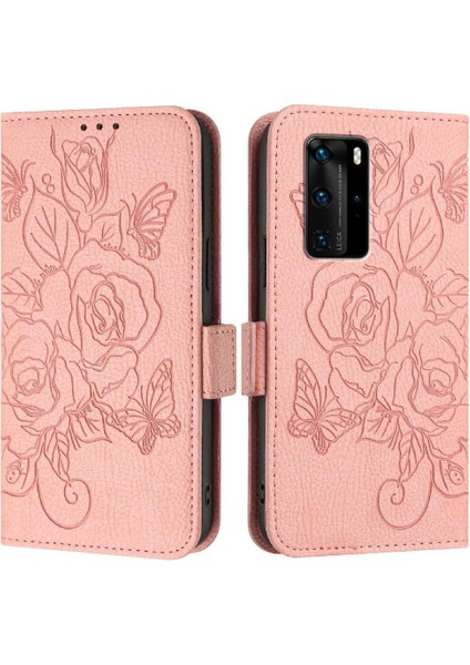Kredi Kartı Yuvası Manyetik Cüzdan ile Huawei P40 Pro Pu Deri Kılıf (Yurt Dışından) indirimleri