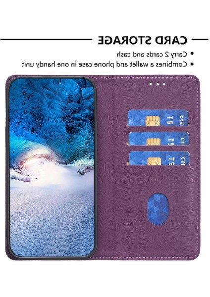 Xiaomi Poco F5 Pro Iş Manyetik Cüzdan Pu Deri Yuvası Için Flip Case (Yurt Dışından)