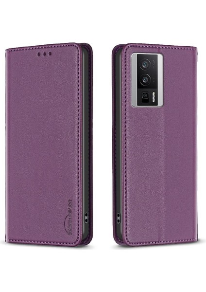 Xiaomi Poco F5 Pro Iş Manyetik Cüzdan Pu Deri Yuvası Için Flip Case (Yurt Dışından)