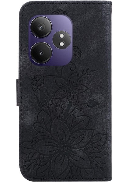 Realme Gt 6t Için Flip Case Kart Tutucu Cüzdan Manyetik Kickstand Kabartmalı (Yurt Dışından)