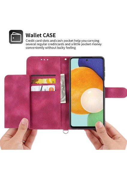Samsung Galaxy A33 Kabartmalı Darbeye Bileklik Çoklu Için Flip Case (Yurt Dışından)