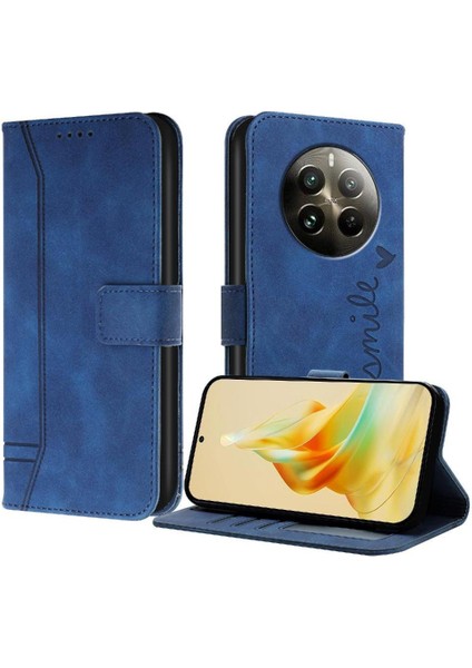 Realme 12 Pro Artı Flip Folio Cüzdan Için Telefon Kılıfı El Kayışı Kart Yuvaları (Yurt Dışından)