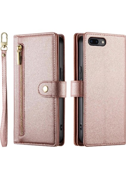 IPhone 6 Için Flip Case Artı Çok Fonksiyonlu Kart Yuvaları Bilek Kayışı Cüzdan (Yurt Dışından)