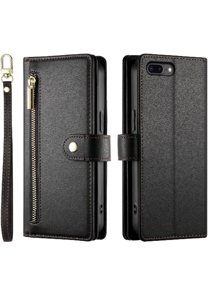 IPhone 6 Için Flip Case Artı Çok Fonksiyonlu Kart Yuvaları Bilek Kayışı Cüzdan (Yurt Dışından)