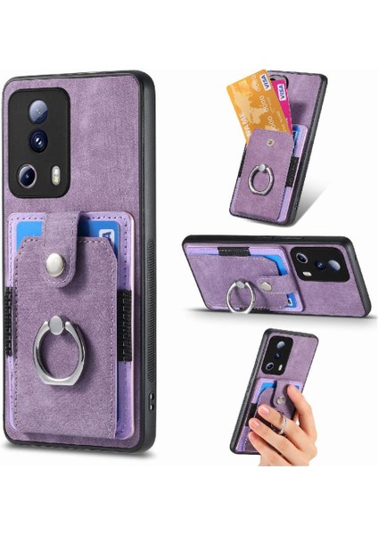 Xiaomi 13 Lite Için Kılıf Manyetik Araç Montaj Crad Yuvası Standı Halka Tutucu (Yurt Dışından)