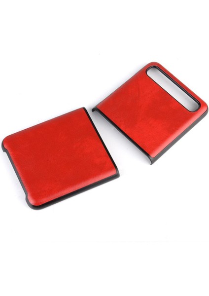 Samsung Galaxy Z Flip Anti Scratch Lychee Desen Kapak Için Retro Kılıf (Yurt Dışından)