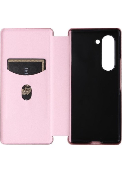 Samsung Galaxy Z Için Flip Case Kart Tutucu Kickstand Fiber ile 6 5g Kat (Yurt Dışından)