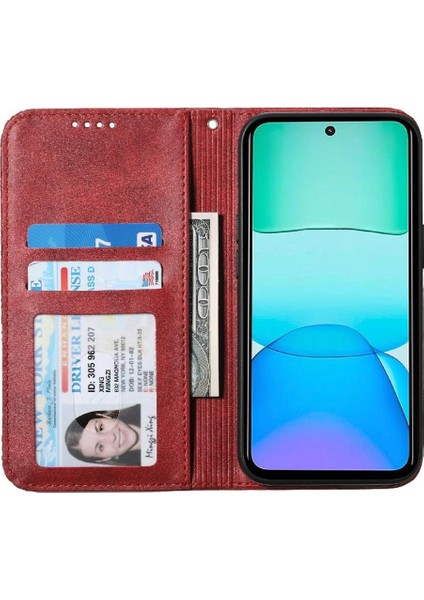 Xiaomi Redmi Için Flip Case 13 4g Cüzdan El Kayışı Günlük Kullanım Eşkenar Dörtgen Şekli (Yurt Dışından)