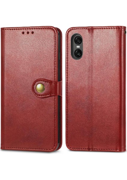 Sony Xperia 10 Vı Için Kılıf Deri Kılıf Moda Tasarımı Zarif Iş (Yurt Dışından)