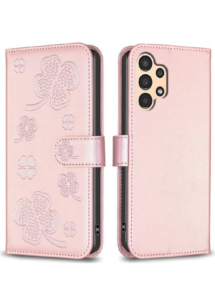Samsung Galaxy Için Flip Case A52S 5g Yonca Çiçek Pu Deri Çok Renkli (Yurt Dışından)