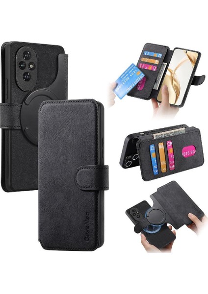 Onur 200 Mıknatıs Koruyucu Malzeme Için Flip Case Retro Cüzdan Kart Standı (Yurt Dışından)