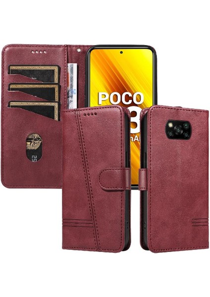 Xiaomi Poco X3 Nfc Için Kredi Kartı Yuvası ile Ayrılabilir Siyah Pu (Yurt Dışından)