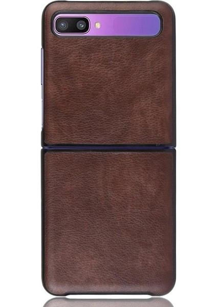 Samsung Galaxy Z Flip Anti Scratch Lychee Desen Kapak Için Retro Kılıf (Yurt Dışından)