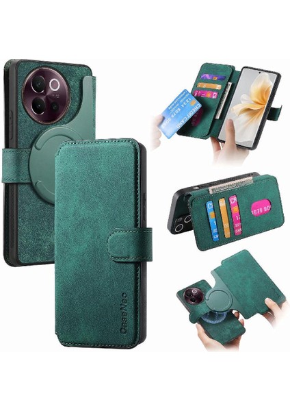 Vıvo V40 Lite Için Flip Case Retro Kart Standı Cüzdan Mıknatıs Koruyucu (Yurt Dışından)