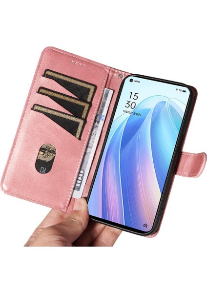 Oppo Bulmak Için Filp Durumda X5 Lite Preslenmiş Pu Deri Ayrılabilir Siyah Cüzdan (Yurt Dışından)