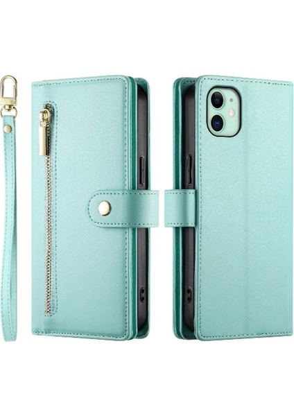 IPhone 11 Bilek Kayışı Çok Fonksiyonlu Kart Yuvaları Kickstand Için Flip Case (Yurt Dışından) modelleri