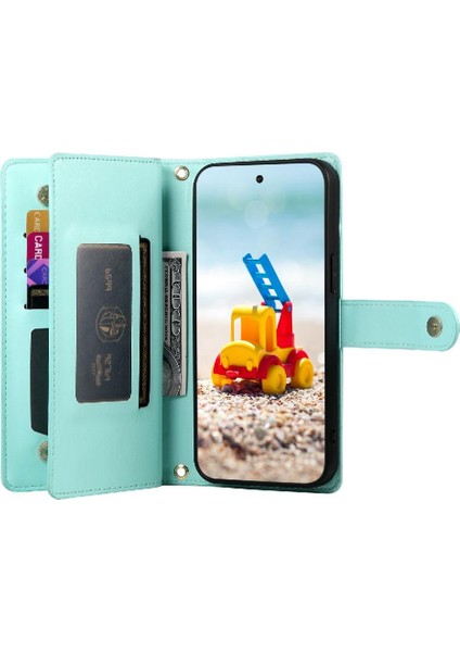 Google Piksel 9 Pro Xl Cüzdan Iş Standı Için Flip Case Crossbody Kayış (Yurt Dışından)