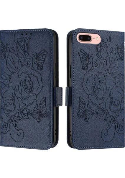 IPhone 8 Için Kılıf Artı/7 Artı Kredi Kartı Yuvası ile Pu Deri Manyetik (Yurt Dışından)