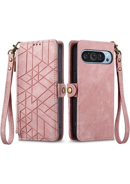 Google Piksel 9 Pro Xl Flip Kapak Için Flip Case Darbeye Basit Iş (Yurt Dışından)