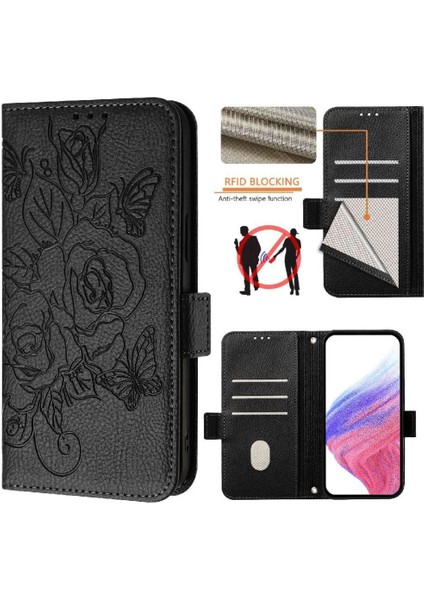Xiaomi Poco C40 Manyetik Cüzdan Kredi Kartı Yuvası Pu Deri (Yurt Dışından)