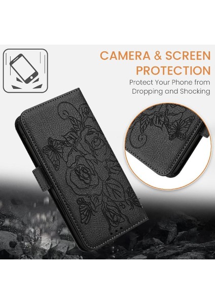 Xiaomi Poco C40 Manyetik Cüzdan Kredi Kartı Yuvası Pu Deri (Yurt Dışından)