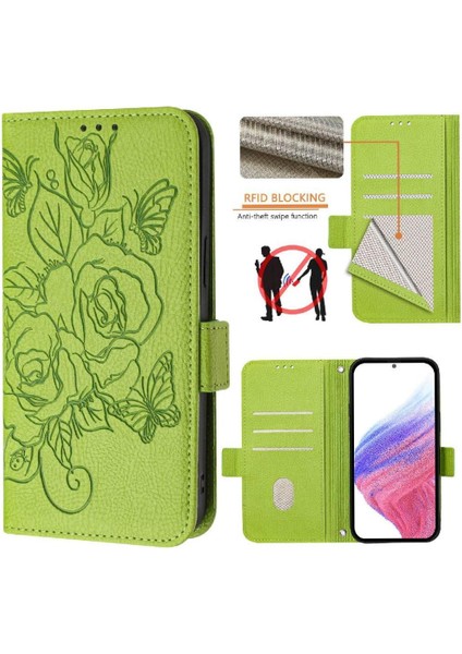 Kredi Kartı Yuvası ile IPhone 15 Artı Pu Deri Manyetik Cüzdan (Yurt Dışından)