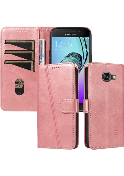 Samsung Galaxy A5 2016 Için Kredi Kartı Yuvası ile Pu Durumda Basılmış Durumda (Yurt Dışından)