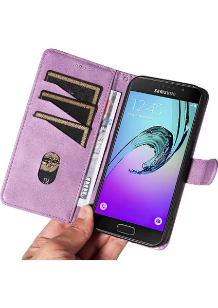 Samsung Galaxy A3 Için Filp Durumda 2016 Cüzdan Telefon Kılıfı Preslenmiş Pu Deri (Yurt Dışından)