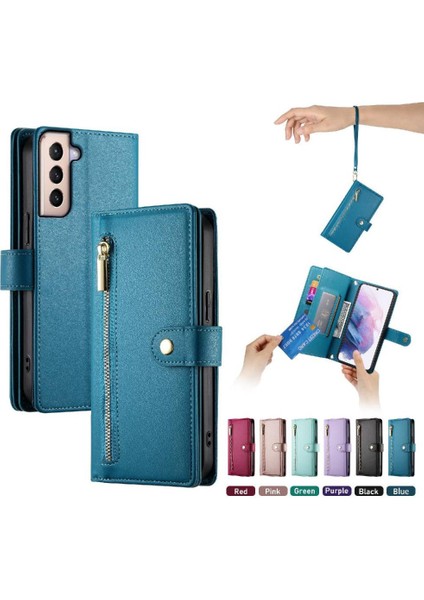 Samsung Galaxy S21 Artı Çok Fonksiyonlu Kart Yuvaları Kickstand Için Flip Case (Yurt Dışından)