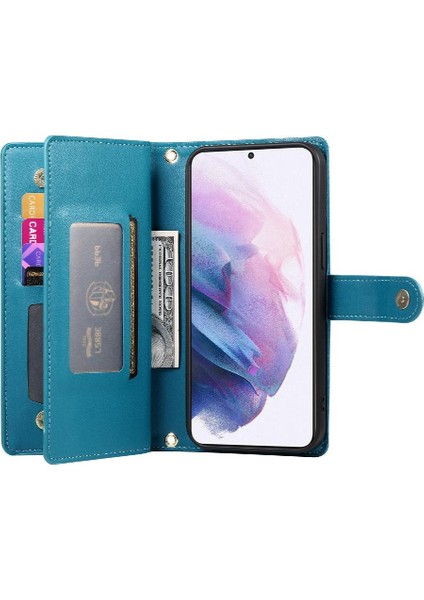 Samsung Galaxy S21 Artı Çok Fonksiyonlu Kart Yuvaları Kickstand Için Flip Case (Yurt Dışından)