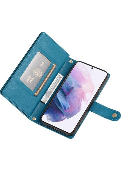 Samsung Galaxy S21 Artı Çok Fonksiyonlu Kart Yuvaları Kickstand Için Flip Case (Yurt Dışından)