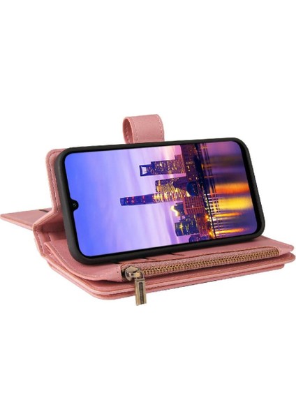 Samsung Galaxy A16 Için Cüzdan Telefon Kılıfı Pu Deri Manyetik Kapatma Kartı (Yurt Dışından)