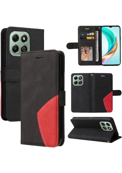 Onur X6B Dikiş Renk Deri Cüzdan Için Flip Case Kickstand Flip Kitap (Yurt Dışından)
