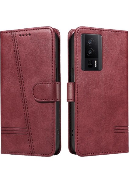 Xiaomi Poco F5 Pro Için Kredi Kartı Yuvası ile Cüzdan Telefon Kılıfı (Yurt Dışından)