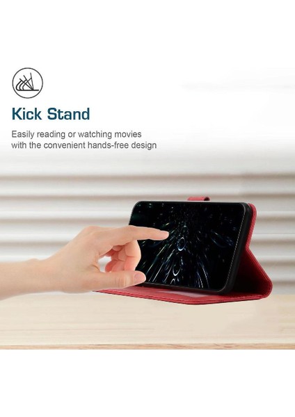 Samsung Galaxy A16 Için Flip Case Pu Deri Kart Ekleme Kickstand Tam (Yurt Dışından)