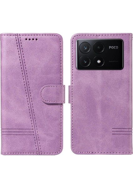 Xiaomi Poco X6 Pro 5g Için Filp Durumda Preslenmiş Pu Deri Ayrılabilir Siyah (Yurt Dışından)