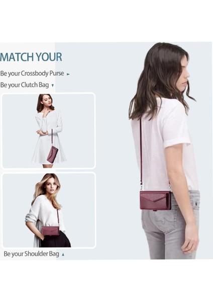 Cüzdan Crossbody Kılıf Samsung Galaxy S24 Artı Cüzdan Kılıf Kadınlar Için (Yurt Dışından)