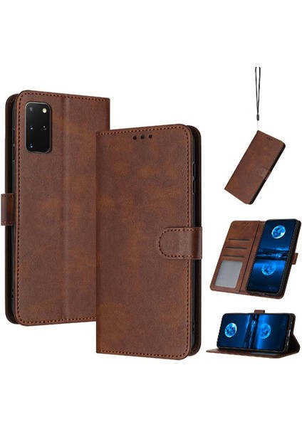 Kart Yuvası Kickstand ile Toka ile Samsung Galaxy S20 Artı Için Flip Case (Yurt Dışından)