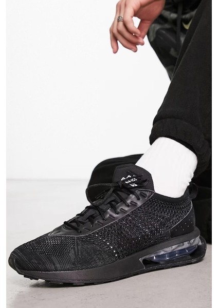 Air Max Flyknit Racer Sneaker Black Örgü Saya Günlük Spor Ayakkabısı Siyah