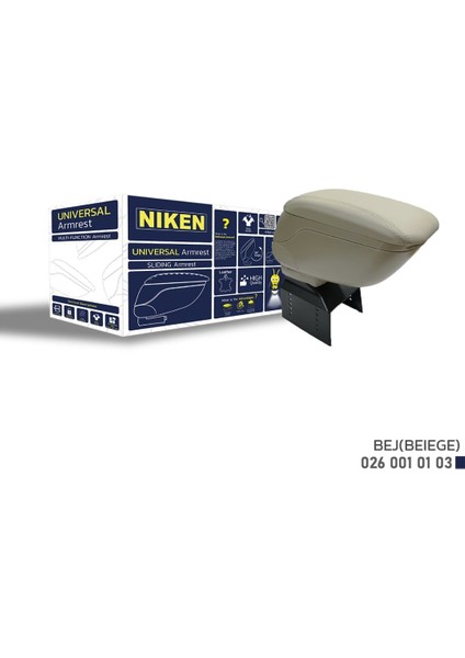 Niken Kol Dayama Sürgülü Bej