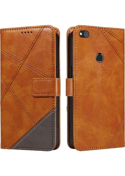Elmas Dikiş ve Kart Yuvası Deri ile Huawei P9 Lite Için Flip Case (Yurt Dışından) fiyatları